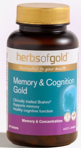 MEMORY AND COGNITION GOLD 60tabs By Herbs of Gold