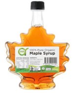 ORGANIC ROAD MAPLE SYRUP IN MAPLE LEAF BOTTLE